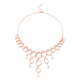 LucyQ Open Tear Drop Collection - Freshwater Pearl Necklace (Size 16/18/20) in Rose Gold Overlay Ste