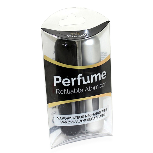 PRESSIT- Refill Perfume Spray- Black and Silver