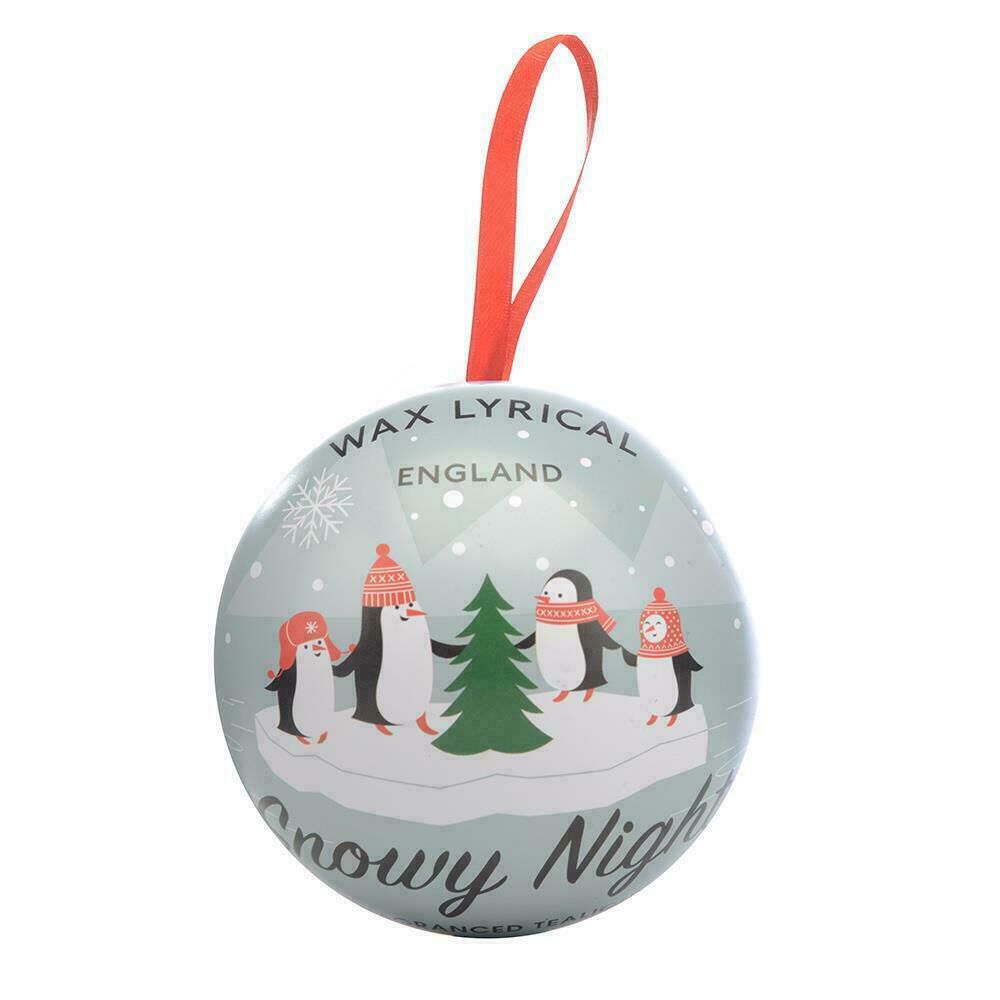 Wax Lyrical Christmas Snowy Night Tealights Bauble Lily, Jasmine