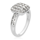 RHAPSODY 950 Platinum IGI Certified Diamond (VS/E-F) Cluster Ring 1.04 Ct.