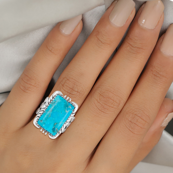 Santa Fe Collection - Turquoise Ring in Sterling Silver 2.000 Ct.