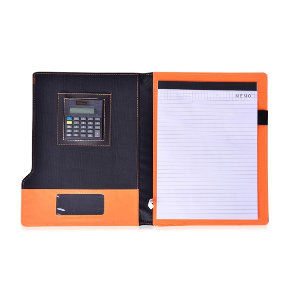 Orange Memo Pad- Business Planner (A4 Size) with Calculator