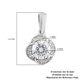 Lustro Stella Platinum Overlay Sterling Silver Pendant Made with Finest CZ 4.69 Ct.
