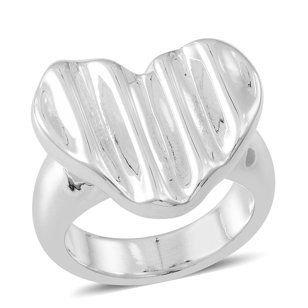 Thai Sterling Silver Heart Ring, Silver wt 5.54 Gms.