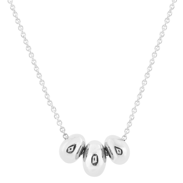 RACHEL GALLEY Conker Collection - Rhodium Overlay Sterling Silver Necklace (Size 20), Silver Wt. 11.