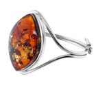 Natural Baltic Amber Bracelet (Size 7.5) in Rhodium Overlay Sterling Silver, Silver Wt 27.00 Gms