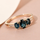 Limited Collection- 9K Yellow Gold Very Rare natural Sapphirine and Diamond Ring, 1.00 Ct.