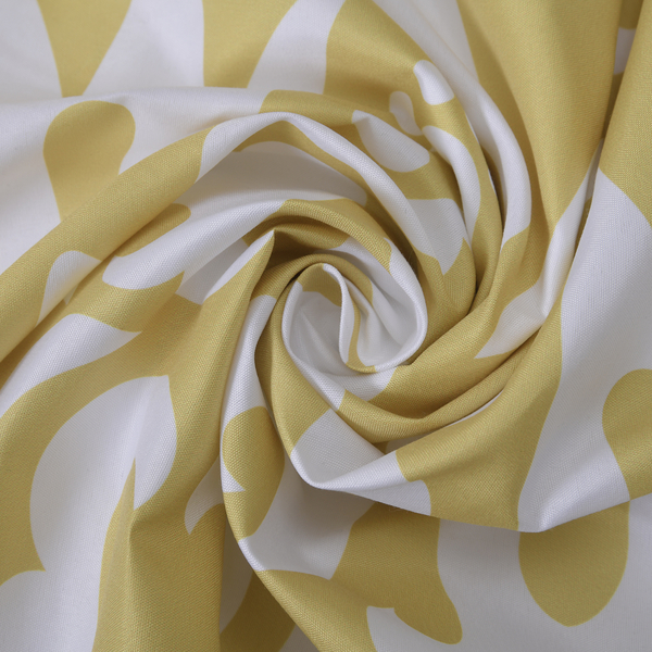3 Piece Set - Serenity Night Microfiber Digital Printed Comforter (Size 225x220cm) King Size and 2 Pillow Sham (Size 75x50cm) - Mustard & White