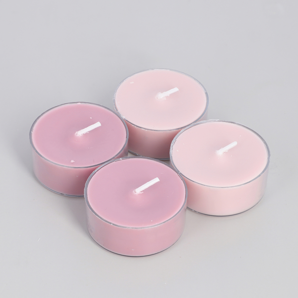 Close Out Deal Sunny Rose Almond Fragrance Candle Cup with 4 Small Candle - Purple