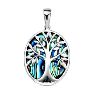 Royal Bali Collection Abalone Shell Tree of Life Pendant in Sterling Silver