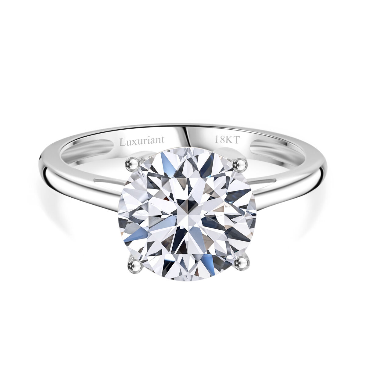 Luxuriant Diamond 950 Platinum IGI Certified Round Lab Grown Diamond Ring 3.00 Ct.