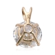 Lustro Stella 9K Yellow Gold Solitaire Pendant Made with Finest CZ 2.04 Ct.