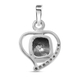Artisan Crafted Polki Blue Diamond and White Diamond Pendant in Platinum Overlay Sterling Silver 0.31 Ct.