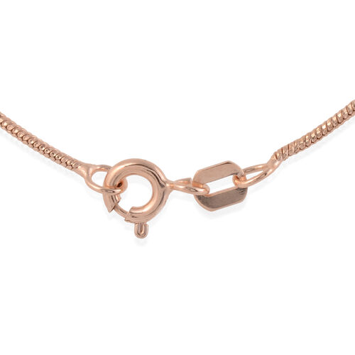 Italian Made Link Chain in Rose Gold Plated Sterling Silver 20 Inch