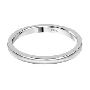 RHAPSODY High Finish 3mm Flat Wedding Band Ring in 950 Platinum