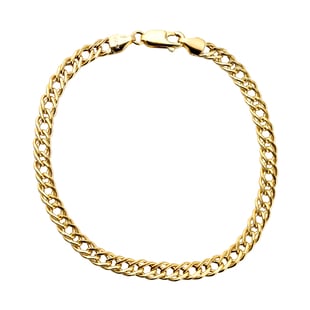 Maestro Collection - 9K Yellow Gold Curb Bracelet (Size - 7.5) With Lobster Clasp 2.7 grams