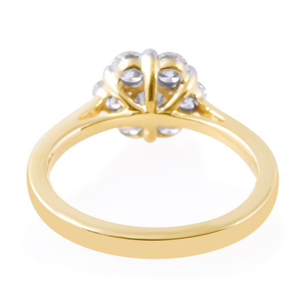 Limited Edition- 9K Yellow Gold SGL Certified Pressure-Set Diamond (Rnd) (I3/G-H)  Ring 0.500 Ct.