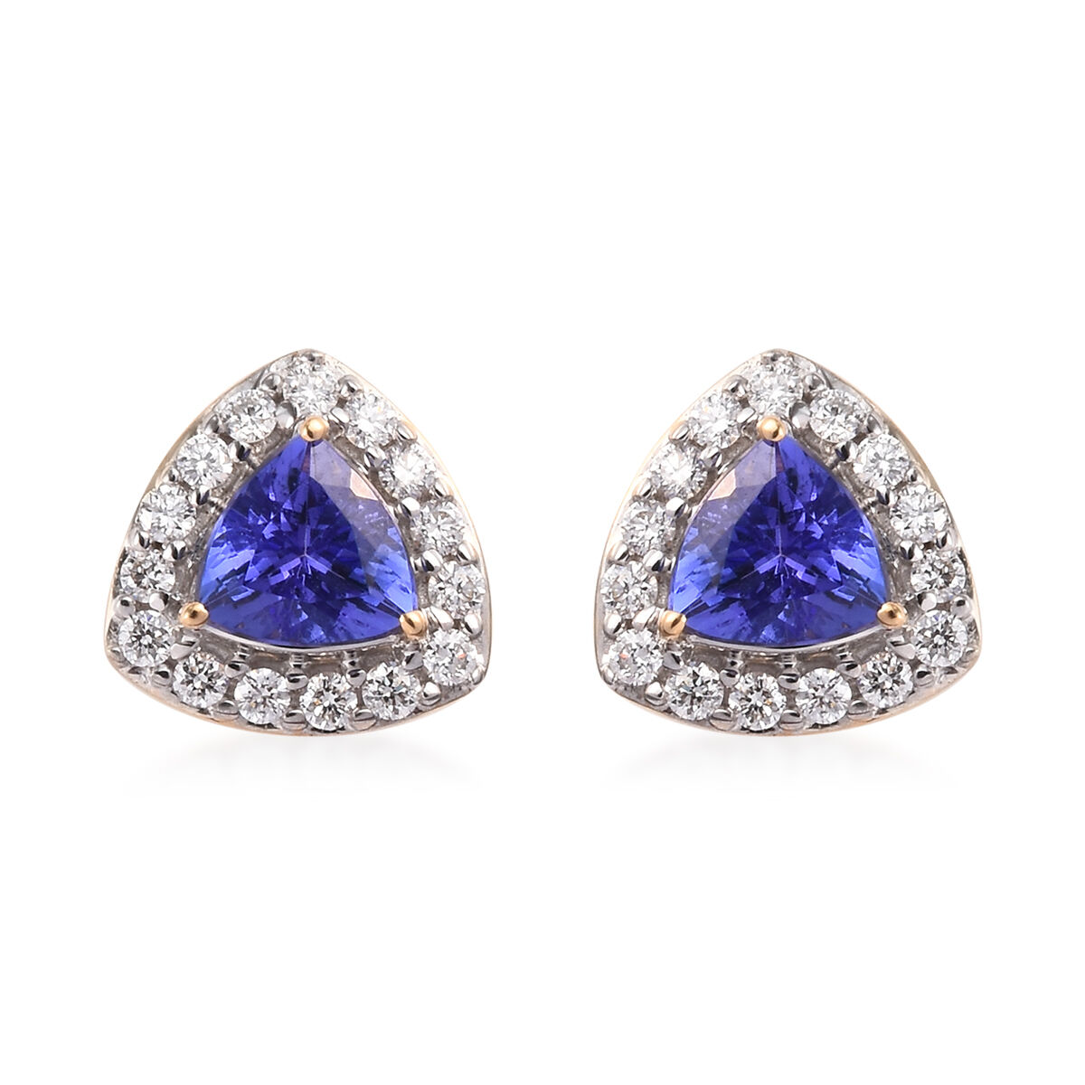 ILIANA 18K Yellow Gold AAA Tanzanite and Diamond (SI/GH