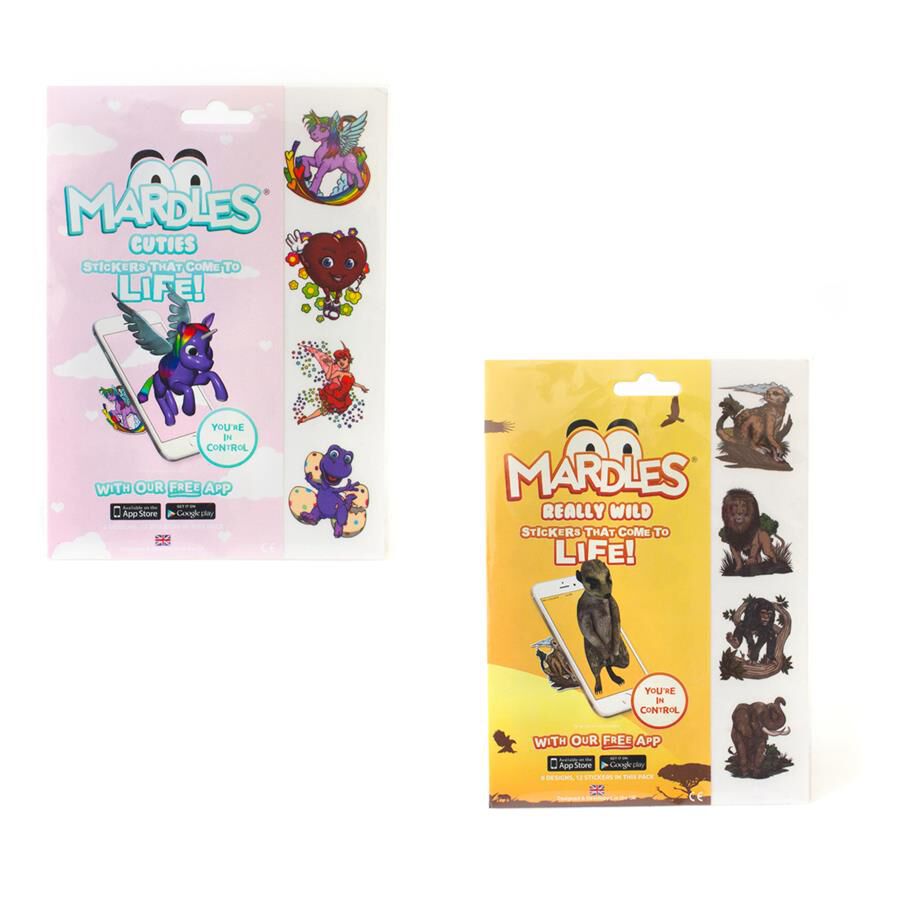 (Option 2) Cuties Duo Pack Includes 24 Mardles Stickers (12 each of Cuties and Really Wild) .