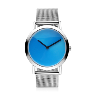 ENOA Japanese Movement Water Resistant Watch with Stainless Steel Mesh Strap - Gradient Blue