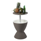 3-in-1 Belle Cool Bar with Colour Changing Light in Taupe Colour (Size:48x48x57 Cm)