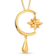LucyQ Constellation Collection - 18K Vermeil Yellow Gold Overlay Sterling Silver Moon & Star Pendant