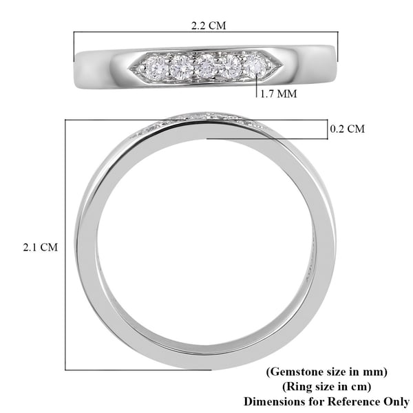 Personalised Engravable Rhapsody Diamond (0.10 Ct) 950 Platinum Ring  0.100  Ct.