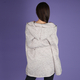 Off-White Knitted Poncho with Waistbelt (Size 55x77cm)
