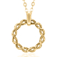 Hatton Garden Close Out Deal- 9K Yellow Gold Twisted Circle Necklace with Lobster Clasp (Size - 18)