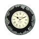 Round Wall Clock Made with White Crackle Mosaic Glass and Shungite (Height - 30Cm, Dia - 20Cm)