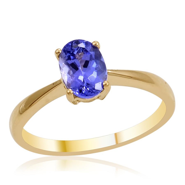1 Carat Tanzanite Solitaire Ring in 9K Gold