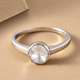 Artisan Crafted Polki Diamond Ring in Platinum Overlay Sterling Silver 0.25 Ct.
