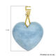 Aquamarine Heart Pendant in Yellow Gold Overlay Sterling Silver 27.50 Ct.