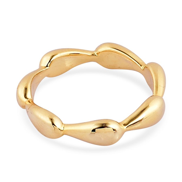 LucyQ Continual Drip Ring in Yellow Gold Overlay Sterling Silver 3.39 Gms.