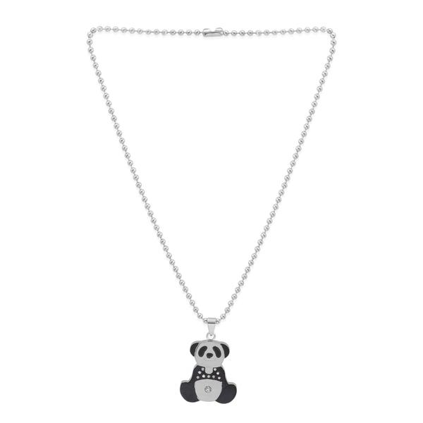 Close Out Deal ION Plated Panda Pendant with Stainless Steel Chain