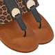 Lotus Arna Leopard-Print Slip-On Toe-Post Sandals (Size 5)