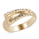 Close Out Deal- 9K Yellow Gold Diamond Cut Textured Ring
