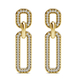 Diamond Dangling Earrings (With Push Back)in 14K Gold Overlay Sterling Silver 0.48 Ct.