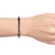 One Time Deal- Snow Flake Obsidian (Rnd) Bracelet (Size 6.5-10 Adjustable) in Platinum Overlay Sterling Silver 38.30 Ct.