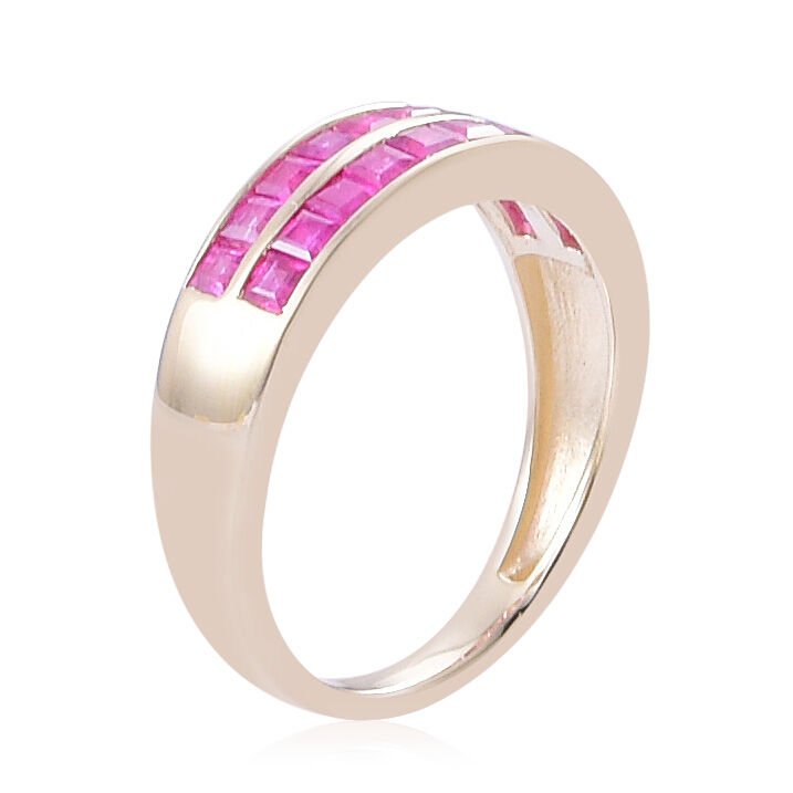 9K Y Gold AAA Tanzanian Ruby (Sqr) Ring 1.150 Ct.