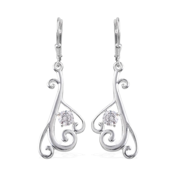 Lustro Stella - Sterling Silver (Rnd) Earrings Made with Finest CZ