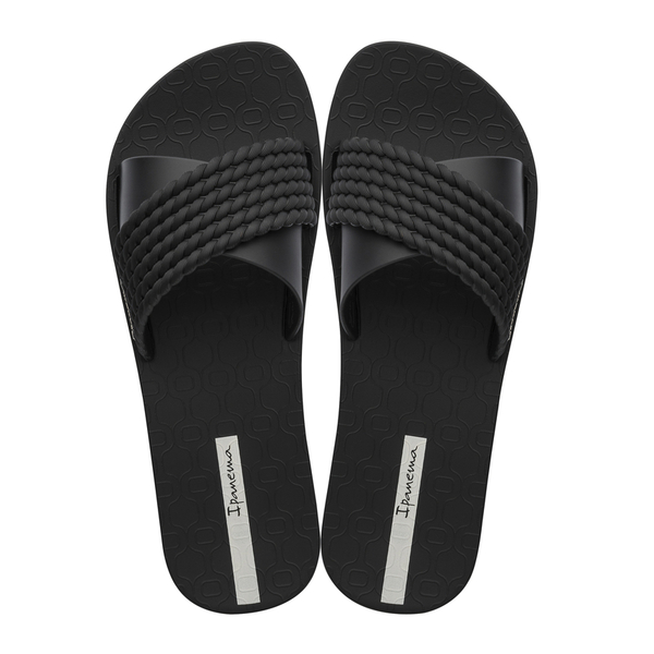 Ipanema Street Slide Rope Flat Sandals (Size 3) - Black