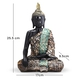 Decorative Buddha Statue Ornaments (Size 25x17x9 Cm) - Black, Gold & Green