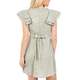 Nova of London Wrap Front Frill Sleeve Dress in Mint Colour (Size 10)