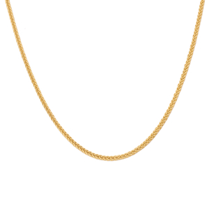 Italian Made 9K Yellow Gold Spiga Chain (Size 30) with Spring Ring Clasp
