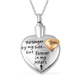 2 Piece Set - Engraved Memorial Son Heart Pendant with Chain (Size 20) and Funnel with Needle in Dua