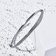 Vegas Close Out - Diamond Cut Bangle (Size 7.5) with Clasp in Rhodium Overlay Sterling Silver