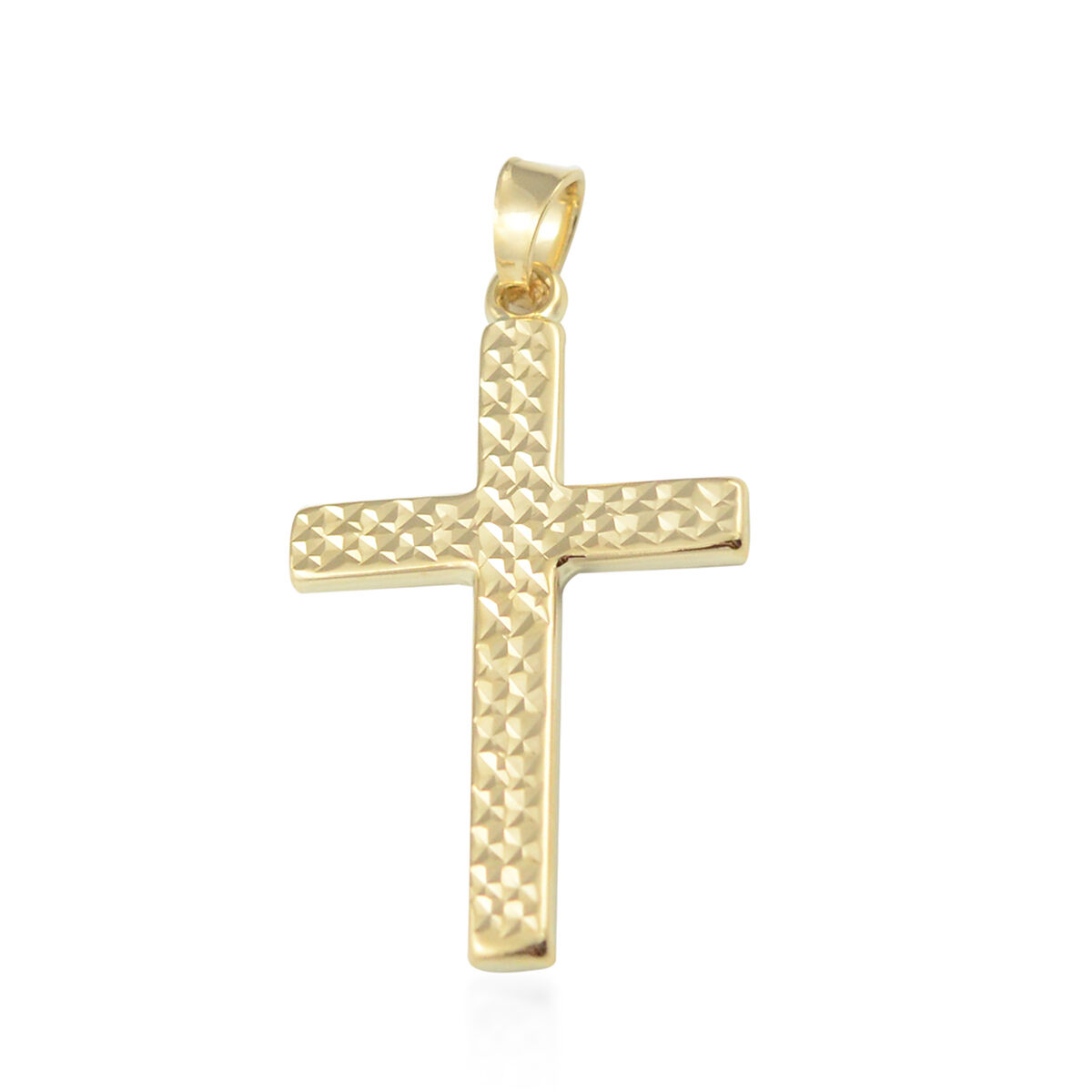 Vicenza Diamond Cut Cross Pendant in 9K 