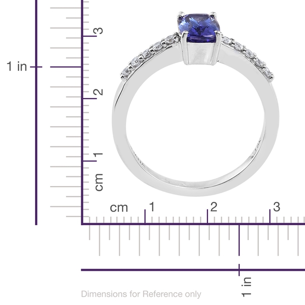 ILIANA 18K White Gold 1.15 Ct AAA Tanzanite, Diamond (SI/G-H) Ring