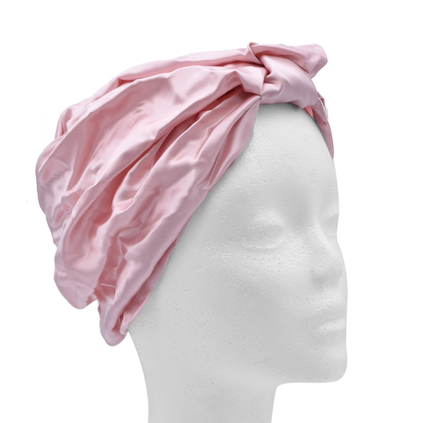 100% Mulberry Silk Turban / Bonnet in Pink (Size 18x24cm)